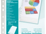 Sachet de 100 pochettes perforées polypropylène grainé 5/100e - A4 